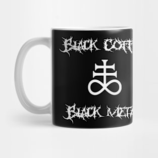 Black coffee black metal Mug